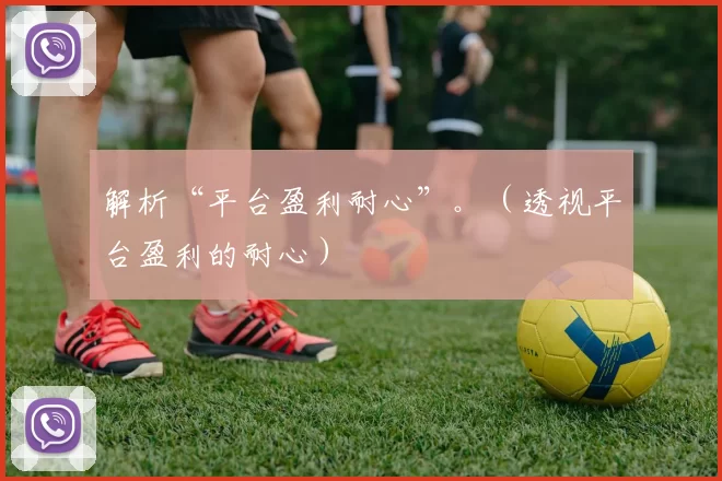 解析“平台盈利耐心”。（透视平台盈利的耐心）